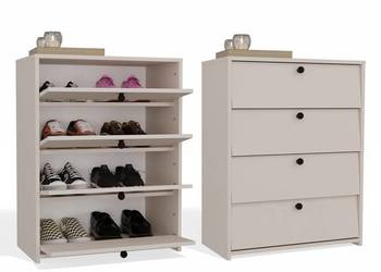 Szafka Na Buty LOKA KASZMIR BEŻ 4 Drzwi Uchylne 66 Cm do Przedpokoju