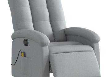 vidaXL Rozkładany fotel masujący, elektryczny, jasnoszary(SKU:3204080)