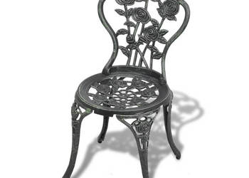 Krzesła bistro 2 szt. odlewane aluminium zielone WM-43175