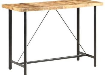 Stolik barowy, 150x70x107 cm, surowe drewno mango（286612）