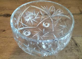 WYJĄTKOWO DUŻA ZABYTKOWA MISA Bohemia Crystal-KRYSZTAŁ ozdobny-ORYGINAŁ
