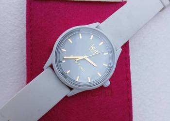 Zegarek damski ice watch solar power 018474 biały złote dodatki na tarczy