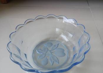 Misa szklana niebieska Art Deco