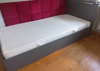 Łóżko 90x200 + Materac IKEA Åbygda + Stelaż listwowy IKEA Lönset