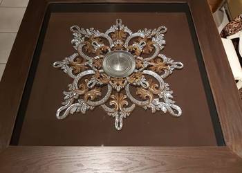 Luksusowy Obraz płaskorzeźba w stylu glamour Śnieżynka 90cm