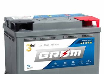Akumulator 77Ah 750A GROM Premium Tczew Tel: 532-474-150