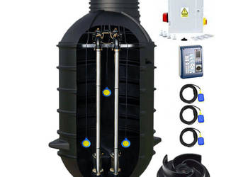 PRZEPOMPOWNIA DWUPOMPOWA DN1200 H2100 PEDROLLO VXm VORTEX ALARM