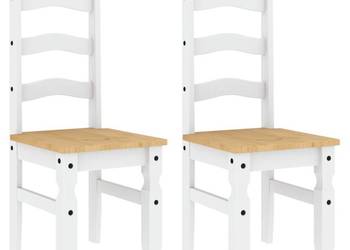 vidaXL Krzesła stołowe Corona, 2 szt., białe, 42x47x107 cm(SKU:4005725)