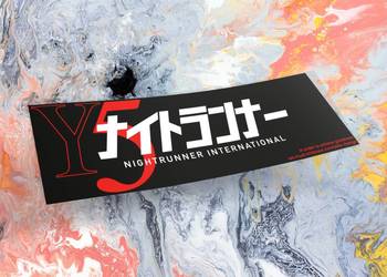 Naklejka K13 + NIGHTRUNNER 20 x 6,5 cm drift slap #22