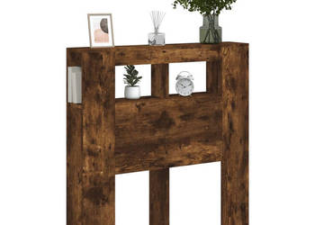 Wezgłowie łóżka z LED przydymiony dąb 100x185x1035 cm WM-837334