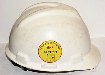 Stary kask ochronny roboczy MSA medium V-Gard model ANSI Z89.1 1986 CLASS B