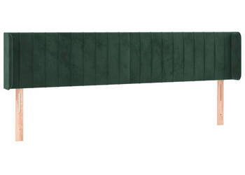 Zagłówek do łóżka z LED ciemnozielony 163x16x78/88cm aksamit WM-3123531