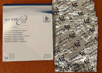 Opatrunek ze srebrem Aquacel Ag 10x10cm, 5 sztuki