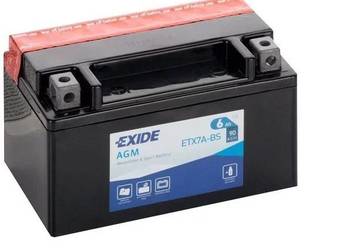 Akumulator motocyklowy 6Ah 90A EXIDE ETX7A-BS YTX7A-BS 12V L+ Tczew