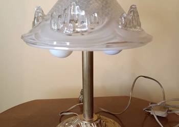 Lampa stołowa kryształ mosiądz