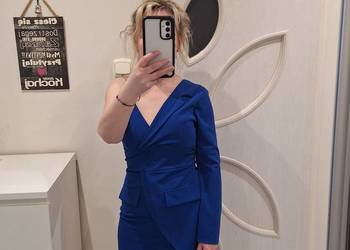 Granatowa sukienka bez rękawa r 36