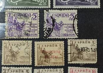 Hiszpania Espana 1946 1948 1949 1956 El Cid i Santa Maria overprint