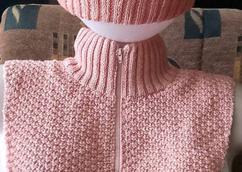 czapka i golf rozpinany - komplet na chłodne dni