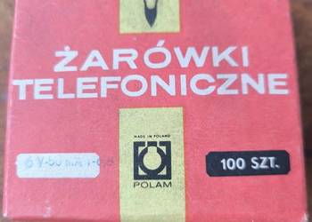 Żarówki telefoniczne z dawnych lat polskiej produkcji łącznie 77 sztuk