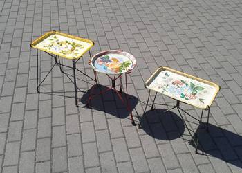 Stolik składany stojak taca PRL design lata 60 70 cena za sz