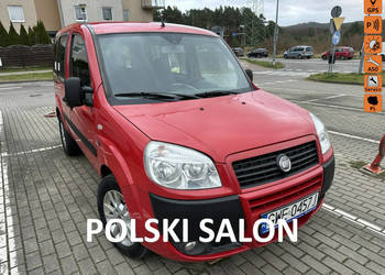 Fiat Doblo Polski salon, 5 miejsc, rej. 2009, klima, hak, długie opłaty,cz…
