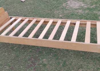 Łóżko drewniane z oparciem 200x80 + materac