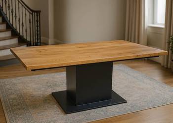 Stół Dębowy LOFT, 100% Lite Drewno, Różne Wymiary, Rozkładany.