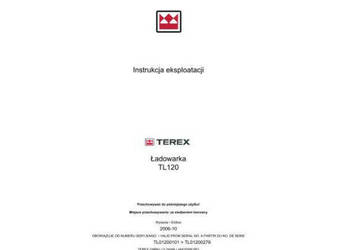 TEREX TL 120, 120 AS INSTRUKCJA EKSPLOATACJI PL