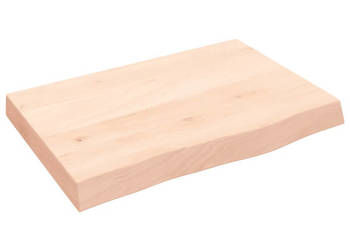 Półka 60x40x(2-6) cm surowe lite drewno dębowe WM-363529