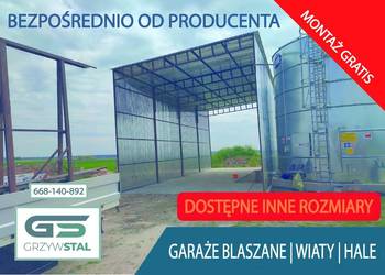 Garaż Blaszany Otwarta/Wiata wysoka OCYNK Garaże Blaszane – GRZYWSTAL