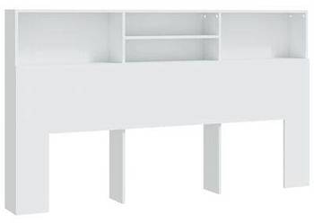 vidaXL Wezgłowie łóżka z półkami, białe, 180x19x103,5 cm(SKU:811880)