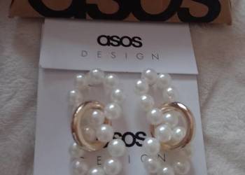 ASOS/ Ekskluzywne, perłowe Kolczyki z Londynu, NOWE