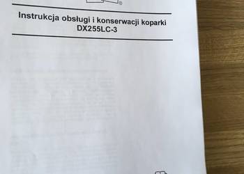 dtr instrukcja obsługi koparka doosan dx255lc-3 i inne