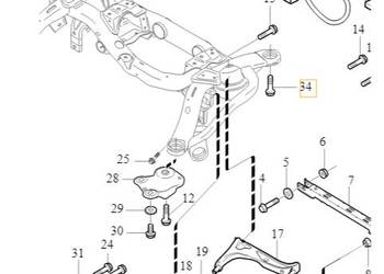 VOLVO X90I XC70 II sruba kolyski sanek ramy belki tyl