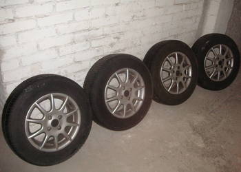 Felgi Aluminiowe (4) 14" + Opony 185/70R14 + Komplet Śrub Zabezpieczających