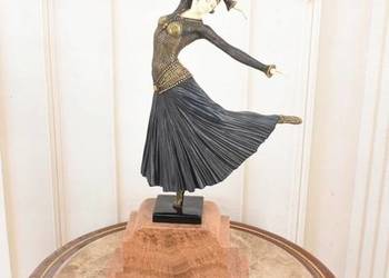 TANCERKA - FIGURA Z Brązu - w Stylu Demetre Chiparus