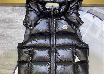 Męska kamizelka Moncler gęsi puch czarna bezrękawnik puchowy