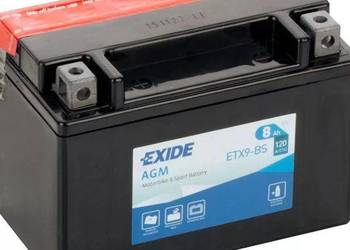 Akumulator moto EXIDE ETX9-BS 12V 8Ah 120A L+ 696X737X599