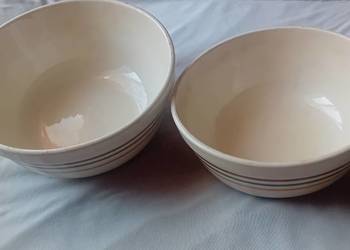 Dwie miski fajansowe Włocławek, fason Barbara. Nr 627/1 i 627/2.
