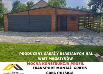 Garaż blaszany konstrukcja PROFIL ZAMKNIĘTY 4X6 Garaże blaszane Wiaty Hale Garaż blaszany konstrukcja PROFIL ZAMKNIĘTY 4X6 Garaże blaszane Wiaty Hale