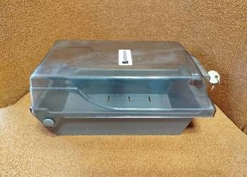 Pudełko na dyskietki 3,5 cala, ciemnoszare z przezroczystą pokrywą