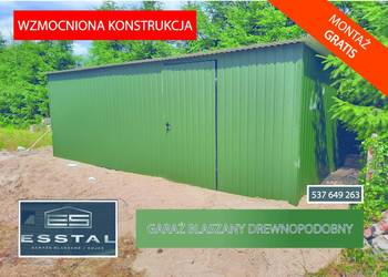 Garaż Blaszany ZIELONY - Garaże Blaszane | Wiaty | Hale| - ESSTAL-