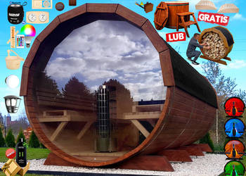 SAUNA Ogrodowa 400cm + OKNO 100% + PRZEDSIONEK + GRATIS Beczka 500L +Akces