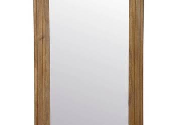 Duże drewniane lustro 180x90 z drewna mango w kolorze toffi