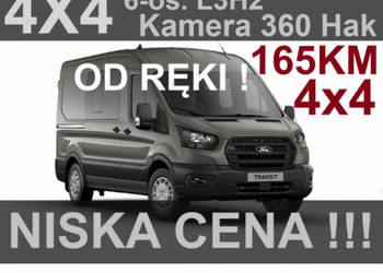 Ford Transit 4X4 6-os. Brygadowy 165KM Hak Kamera 360 Napęd 4x4 Od ręki ! …