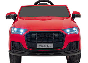 Audi Q7 NEW LIFT Czerwone – 12V, 2x35W, Koła EVA, Ekoskóra, Pilot 2.4GHz