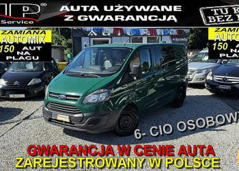 Ford Transit Custom Brygadówka - 6 os. HAK * Skóry * L1H1 * GWARANCJA-Zami…