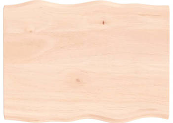 Blat stołu 80x60x2 cm surowy lity dąb z naturalną krawędzią WM-363878