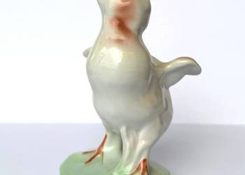 Porcelanowy kurczak pisklę figurka Curtea de Argeș Rumunia Vintage PRL