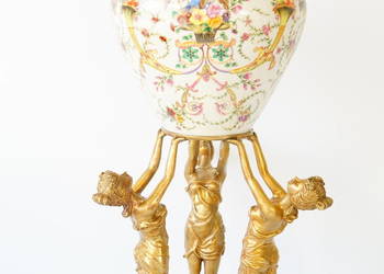 Porcelanowy wazon amfora trzy nimfy waza piękna Porcelanowy wazon amfora trzy nimfy waza piękna